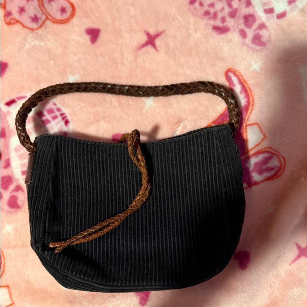 🚨SOLD🚨Elegant Black Pinstripe Women's Bag